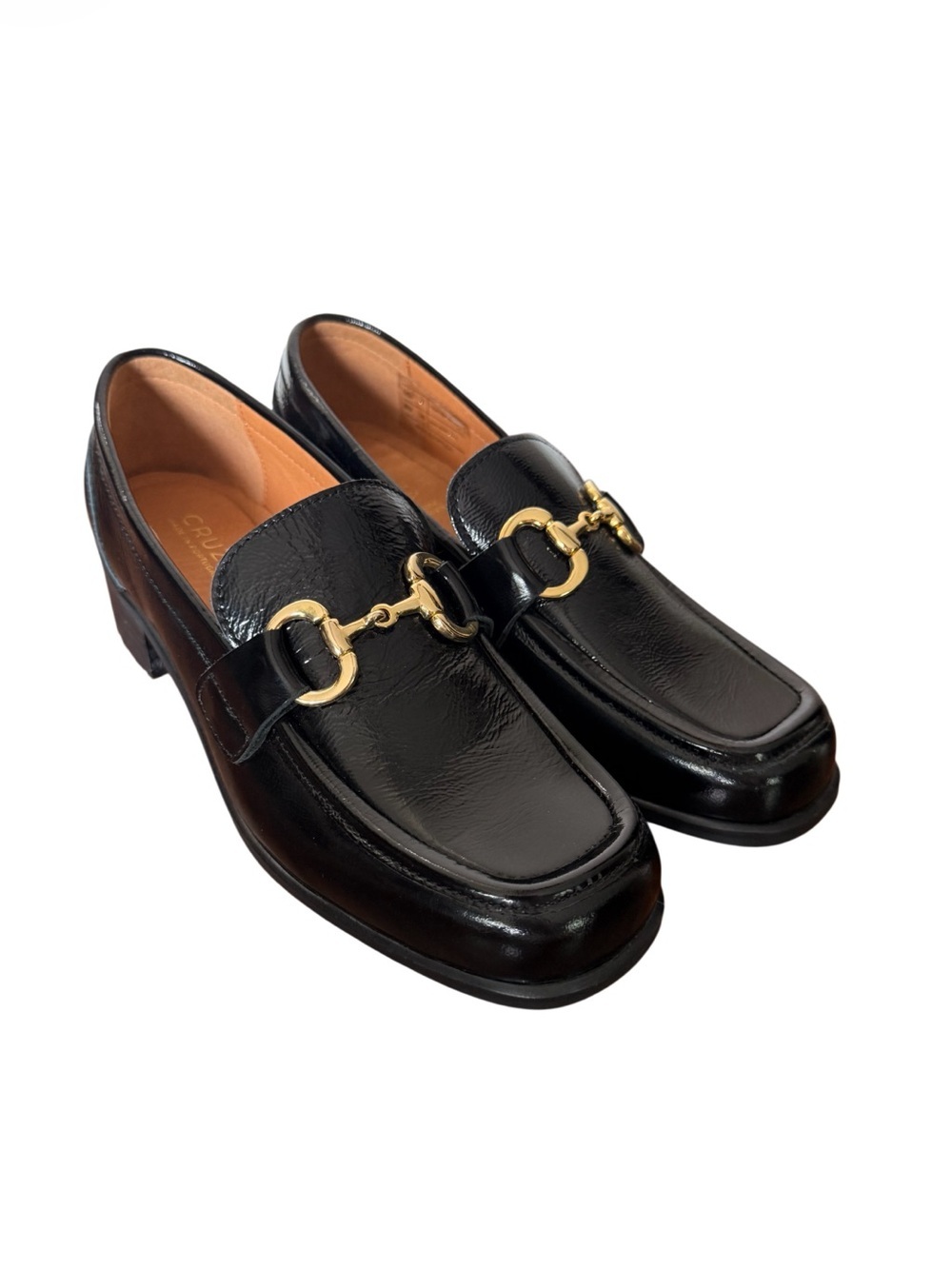 Cruza Women’s Black Patent Leather Bit Loafers-Like New-Size 8 Made in Portugal